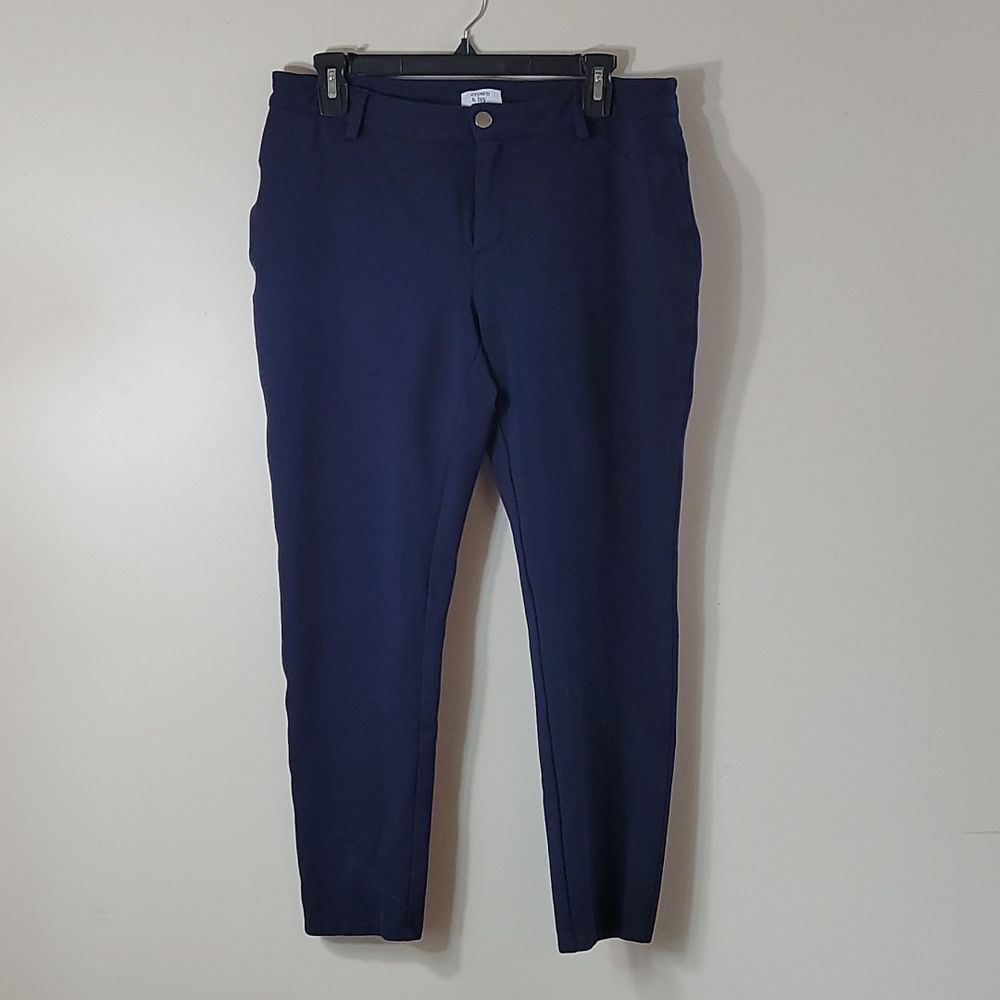 Crown and Ivy Navy Blue Stretch Skinny Pants 10